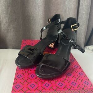 Tory Burch Patent Leather Sandal Heels